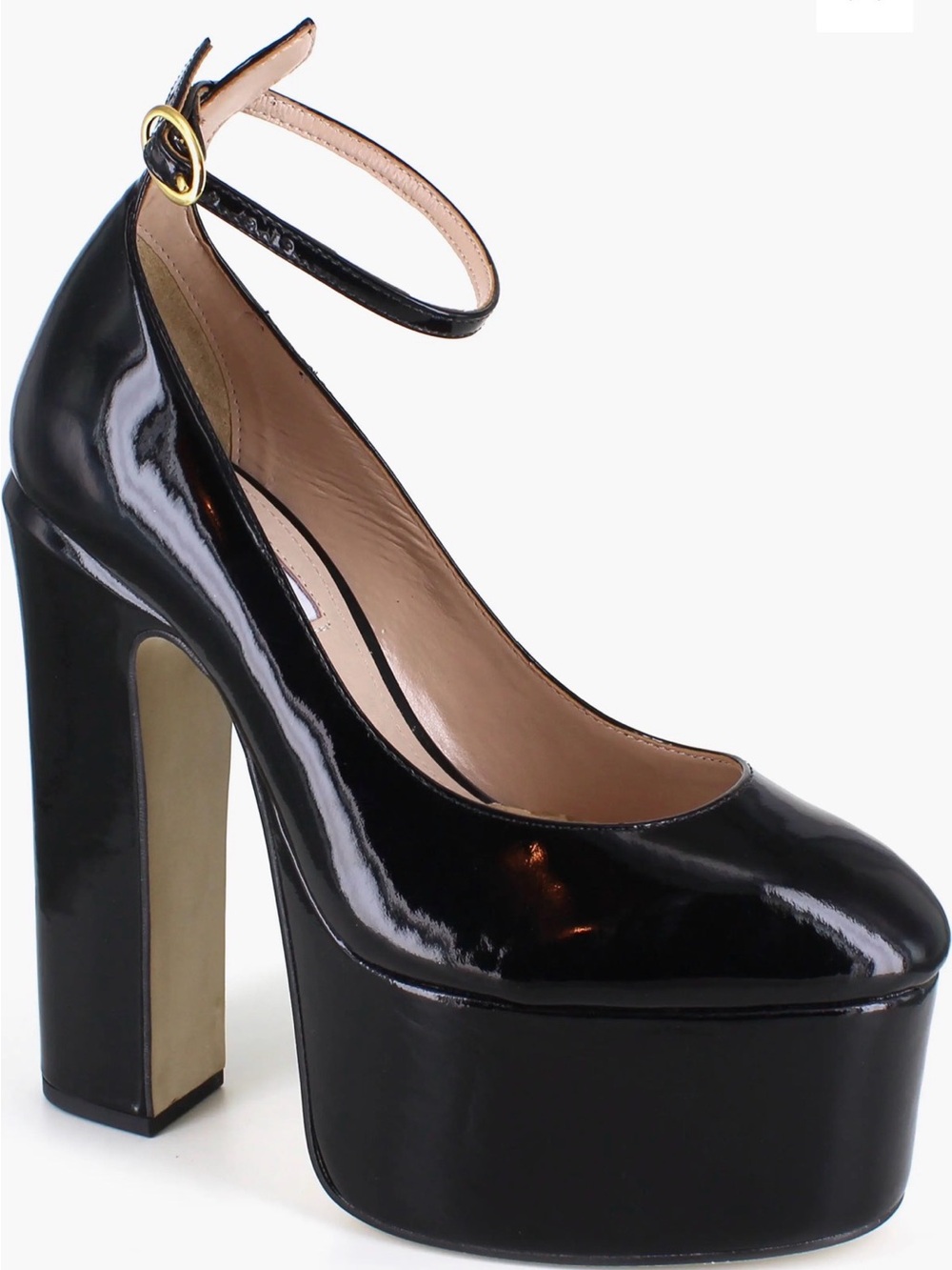 ZIGI Black Nikole Ankle Strap Platform Pump